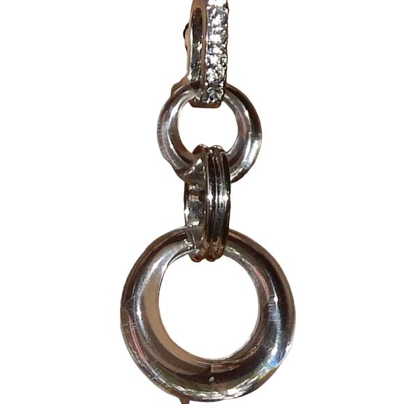 Clearly Clear Double Hoops Earrings - Picture 7 of 11